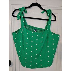 Old Navy Fitted Tie Shoulder Crop Top Size XL
